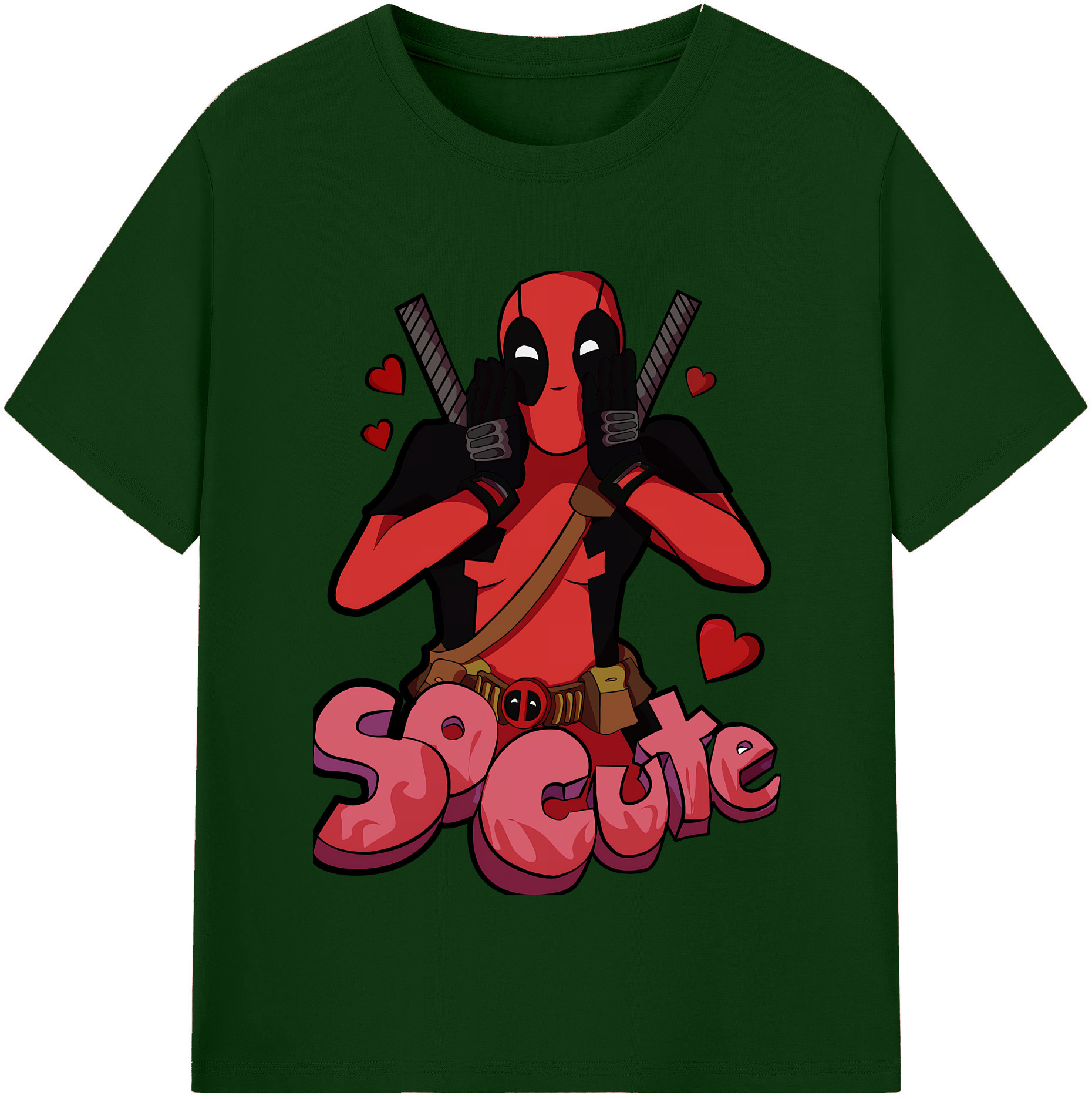 （画像用） Deadpool デッドプール 綿100％半袖Tシャツ（フロントプリント）